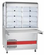 Прилавок холодильный ПВВ(Н)-70КМ-02-НШ вся нерж. с ванной, нейтральный шкаф (1120 мм)