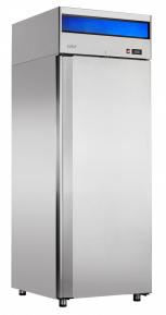 Шкаф холодильный ШХ-0,7-01 нерж. (740х850х2050) t -5...+5°С, верх.агрегат, ТЭН оттайки, мех.замок, доводчик, ванна выпаривания конденсата