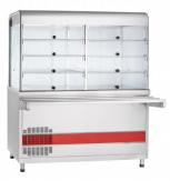 Прилавок-витрина холодильный ПВВ(Н)-70КМ-С-01-НШ вся нерж. плоский стол (1500 мм)