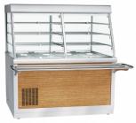 Прилавок-витрина холодильный ПВВ(Н)-70Х-С-01-НШ, 1500 мм, саладэт +5…+15 С (динамика), охлаждаемая ванна с гастроемкостями, LED-подсветка, съемный нерж. фасад, направляющие в комплекте
